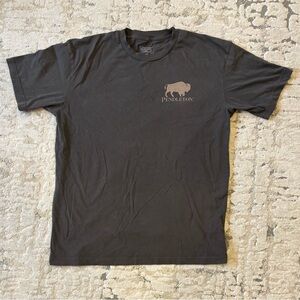 Pendleton T Shirt Aztec Bison Brown Men’s Large Buffalo